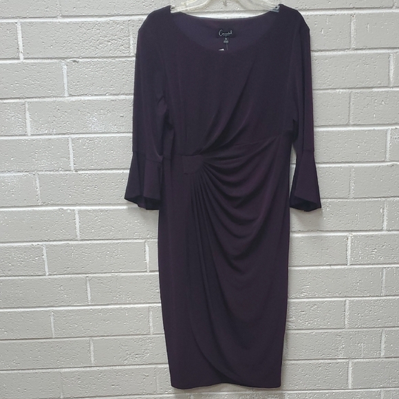Connected Apparel Long Sleeve Purple Dress - Picture 1 of 6